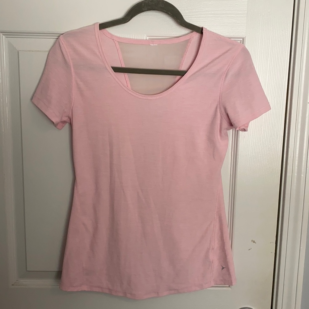 Meshed back, workout shirt